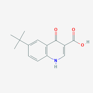 molecular formula C14H15NO3 B1280694 6-叔丁基-4-氧代-1,4-二氢-喹啉-3-羧酸 CAS No. 1065094-07-6