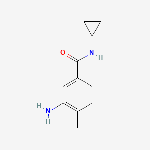 molecular formula C11H14N2O B1280701 3-amino-N-cyclopropyl-4-methylbenzamide CAS No. 623155-19-1