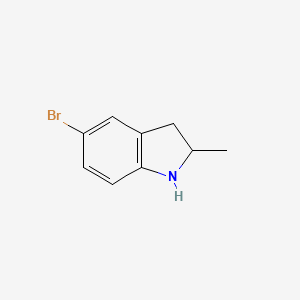 molecular formula C9H10BrN B1280702 5-bromo-2-methyl-2,3-dihydro-1H-indole CAS No. 99847-70-8