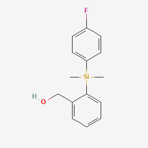 molecular formula C15H17FOSi B1280704 {2-[(4-Fluorophenyl)dimethylsilyl]phenyl}methanol CAS No. 853955-70-1