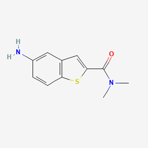 molecular formula C11H12N2OS B1280707 5-Amino-N,N-dimethyl-1-benzothiophene-2-carboxamide CAS No. 832103-01-2