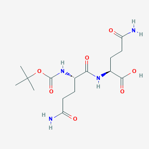 molecular formula C15H26N4O7 B1280720 Boc-gln-gln-OH CAS No. 250290-76-7