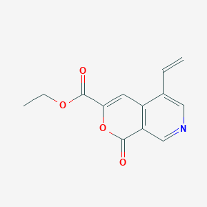 molecular formula C13H11NO4 B12807228 Ethyl 5-ethenyl-1-oxopyrano[3,4-c]pyridine-3-carboxylate CAS No. 57110-41-5