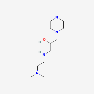 molecular formula C14H32N4O B12807399 1-((2-(Diethylamino)ethyl)amino)-3-(4-methyl-1-piperazinyl)-2-propanol CAS No. 6958-66-3