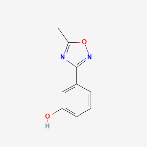 molecular formula C9H8N2O2 B1280741 3-(5-Methyl-1,2,4-oxadiazol-3-yl)phenol CAS No. 58599-05-6