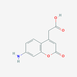 molecular formula C11H9NO4 B1280749 2-(7-氨基-2-氧代-2H-色满-4-基)乙酸 CAS No. 85157-21-7