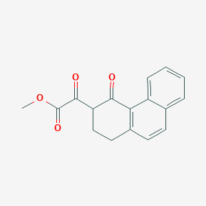 molecular formula C17H14O4 B12807522 Methyl oxo(4-oxo-1,2,3,4-tetrahydrophenanthren-3-yl)acetate CAS No. 6321-59-1