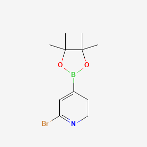 molecular formula C11H15BBrNO2 B1280755 2-溴-4-(4,4,5,5-四甲基-1,3,2-二氧硼烷-2-基)吡啶 CAS No. 458532-82-6