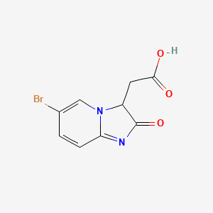 molecular formula C9H7BrN2O3 B1280772 2-(6-Bromo-2-oxo-2,3-dihydroimidazo[1,2-a]pyridin-3-yl)acetic acid CAS No. 653599-23-6