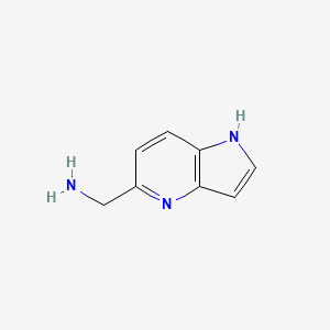 molecular formula C8H9N3 B1280777 (1H-Pyrrolo[3,2-b]pyridin-5-yl)methanamine CAS No. 267876-26-6