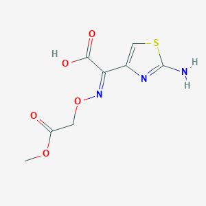 molecular formula C8H9N3O5S B1280791 (Z)-2-(2-Aminothiazol-4-yl)-2-((2-methoxy-2-oxoethoxy)imino)acetic acid CAS No. 80544-17-8