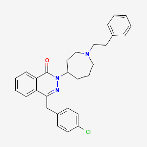 molecular formula C29H30ClN3O B12807938 DE(fluoro) chloroflezelastine CAS No. 103573-65-5