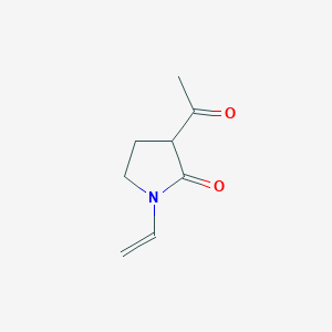 molecular formula C8H11NO2 B1280804 3-Acetyl-1-ethenylpyrrolidin-2-one 