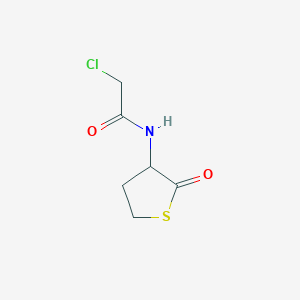 molecular formula C6H8ClNO2S B128081 2-chloro-N-(2-oxothiolan-3-yl)acetamide CAS No. 84611-22-3