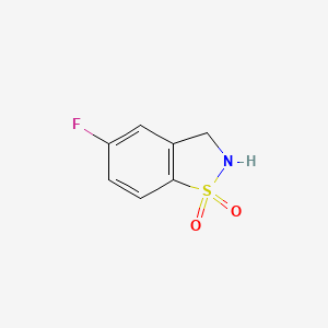 molecular formula C7H6FNO2S B1280812 5-Fluoro-2,3-dihydrobenzo[d]isothiazole 1,1-dioxide CAS No. 845644-47-5
