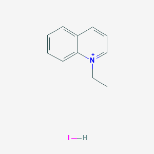molecular formula C11H13IN+ B12808146 1-Ethylquinolin-1-ium;hydroiodide 