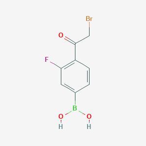 molecular formula C8H7BBrFO3 B1280816 4-Bromoacetyl-3-fluorophenylboronic acid CAS No. 481725-36-4
