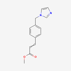 molecular formula C14H14N2O2 B12808241 Methyl 3-[4-(imidazol-1-ylmethyl)phenyl]prop-2-enoate 