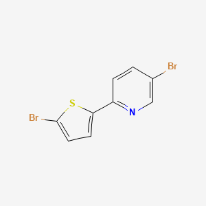 molecular formula C9H5Br2NS B1280825 5-Bromo-2-(5-bromothiophen-2-yl)pyridine CAS No. 136902-53-9