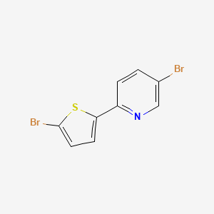 molecular formula C9H5Br2NS B1280825 5-Bromo-2-(5-bromo-2-thienyl)pyridine CAS No. 136902-53-9