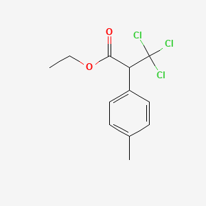 molecular formula C12H13Cl3O2 B12808374 Ethyl 3,3,3-trichloro-2-(4-methylphenyl)propanoate CAS No. 7498-59-1