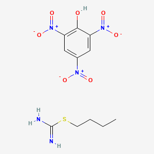 molecular formula C11H15N5O7S B12808503 Butyl carbamimidothioate;2,4,6-trinitrophenol CAS No. 2788-59-2