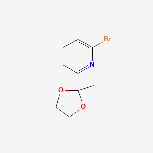 B1280851 2-Bromo-6-(2-methyl-1,3-dioxolan-2-yl)pyridine CAS No. 49669-14-9