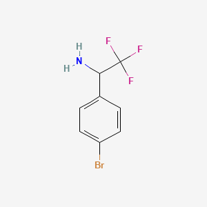 B1280852 1-(4-Bromophenyl)-2,2,2-trifluoroethanamine CAS No. 843608-46-8