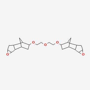 molecular formula C24H34O5 B12808534 2,5-Methano-2H-indeno(1,2-b)oxirene, 4,4'-(oxybis(2,1-ethanediyloxy))bis(octahydro- CAS No. 6281-17-0