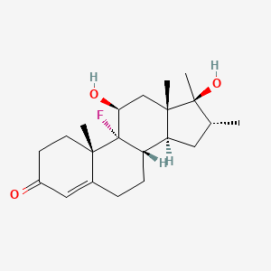 molecular formula C21H31FO3 B12808705 9-Fluoro-11,17-dihydroxy-16,17-dimethylandrost-4-en-3-one CAS No. 32752-30-0