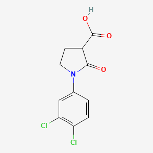 molecular formula C11H9Cl2NO3 B1280871 1-(3,4-Dichlorophenyl)-2-oxopyrrolidine-3-carboxylic acid CAS No. 10006-67-4