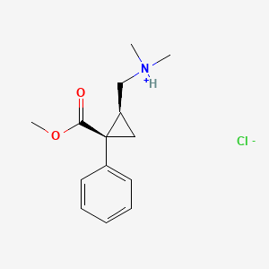 molecular formula C14H20ClNO2 B12808780 (Z)-2-((Dimethylamino)methyl)-1-phenylcyclopropanecarboxylic acid methyl ester hydrochloride CAS No. 85467-58-9