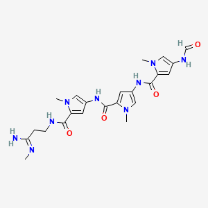 molecular formula C23H29N9O4 B12808836 Monomethyldistamycin A CAS No. 85407-11-0