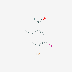 molecular formula C8H6BrFO B1280888 4-溴-5-氟-2-甲基苯甲醛 CAS No. 861928-26-9