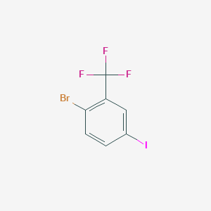 molecular formula C7H3BrF3I B1280890 1-Bromo-4-iodo-2-(trifluoromethyl)benzene CAS No. 364-11-4