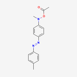 molecular formula C16H17N3O2 B12808955 Benzenamine, N-(acetyloxy)-N-methyl-4-((4-methylphenyl)azo)- CAS No. 67371-64-6