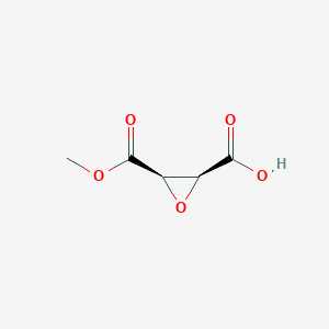 molecular formula C5H6O5 B012809 (2S,3R)-3-Methoxycarbonyloxirane-2-carboxylic acid CAS No. 110115-16-7