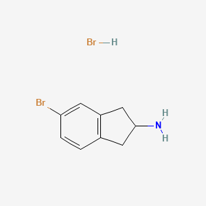 molecular formula C9H11Br2N B1280901 5-bromo-2,3-dihydro-1H-inden-2-amine hydrobromide CAS No. 321352-52-7
