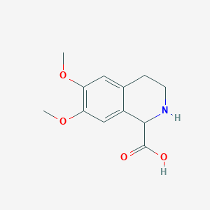 molecular formula C12H15NO4 B1280930 6,7-Dimethoxy-1,2,3,4-tetrahydroisoquinoline-1-carboxylic acid CAS No. 41143-95-7