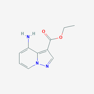 molecular formula C10H11N3O2 B1280931 Ethyl 4-aminopyrazolo[1,5-a]pyridine-3-carboxylate CAS No. 55899-23-5