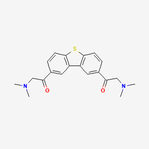 molecular formula C20H22N2O2S B12809660 1,1'-(2,8-Dibenzothiophenediyl)bis(2-(dimethylamino)ethanone) CAS No. 65322-75-0