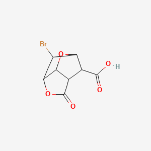 molecular formula C8H7BrO5 B12809675 3-Bromo-5-oxohexahydro-2,6-methanofuro[3,2-b]furan-7-carboxylic acid CAS No. 68332-01-4