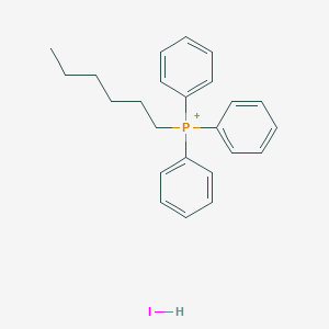 molecular formula C24H29IP+ B12809680 Hexyl(triphenyl)phosphanium;hydroiodide 