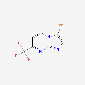 molecular formula C7H3BrF3N3 B1280970 3-Bromo-7-(trifluoromethyl)imidazo[1,2-a]pyrimidine CAS No. 375857-65-1