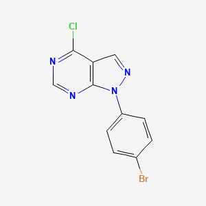 molecular formula C11H6BrClN4 B1280974 1-(4-bromophenyl)-4-chloro-1H-pyrazolo[3,4-d]pyrimidine CAS No. 832715-52-3