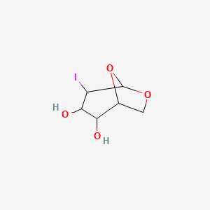 molecular formula C6H9IO4 B12809804 4-Iodo-6,8-dioxabicyclo[3.2.1]octane-2,3-diol 