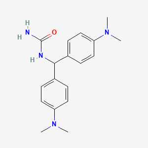 molecular formula C18H24N4O B12809823 (Bis(4-(dimethylamino)phenyl)methyl)urea CAS No. 71173-72-3