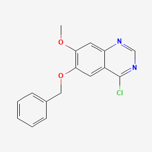 molecular formula C16H13ClN2O2 B1280987 6-(Benzyloxy)-4-chloro-7-methoxyquinazoline CAS No. 286371-65-1