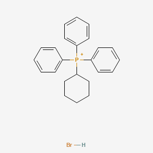 molecular formula C24H27BrP+ B12809962 Cyclohexyl(triphenyl)phosphanium;hydrobromide 