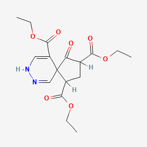 molecular formula C17H22N2O7 B12809971 Triethyl 4-oxo-7,8-diazaspiro(4.5)deca-6,9-diene-1,3,10-tricarboxylate CAS No. 60206-61-3